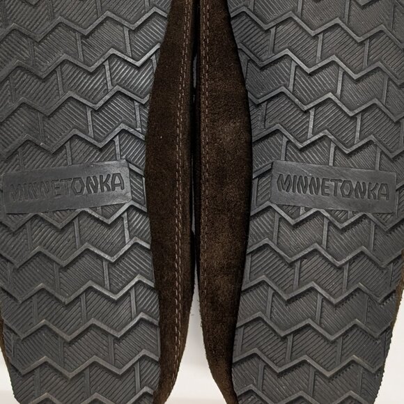 Minnetonka Casey Moccasin Slippers in Chocolate main image 14